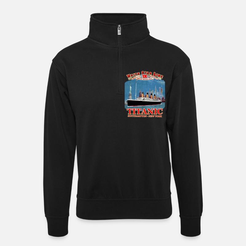 TITANIC creation Louis RUNEMBERG © Adagp - Unisex sweater with zip collar - black