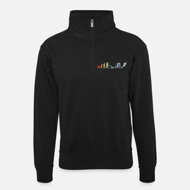 Triathlon Evolution - Unisex sweater with zip collar - black