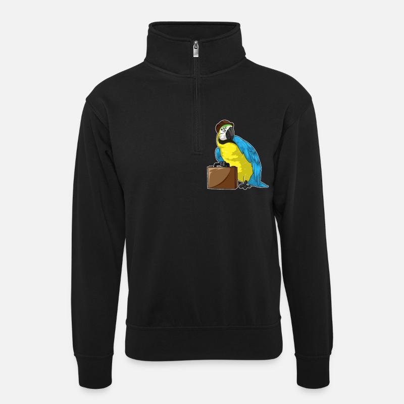 Parrot Entrepreneur Briefcase - Unisex sweater with zip collar - black