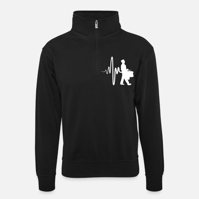 Tambour de parade - Sweat col montant zippé unisexe - noir