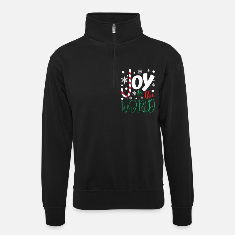 La joie dans le monde - Sweat col montant zippé unisexe - noir