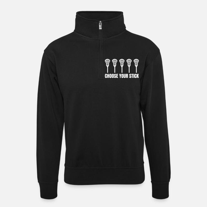 Raquette de crosse - Sweat col montant zippé unisexe - noir
