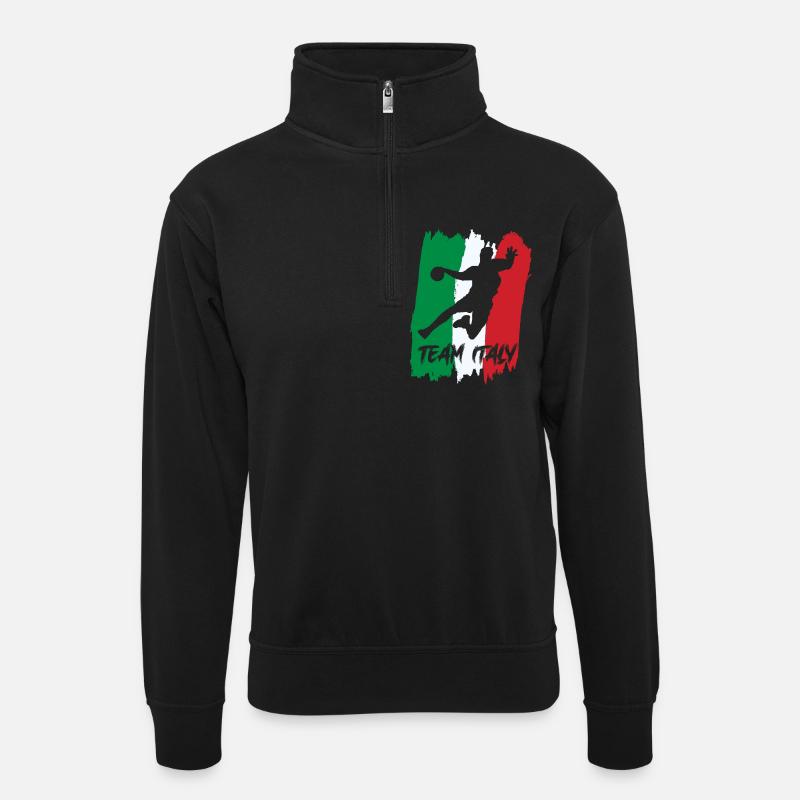 Équipe d’Italie de handball - Sweat col montant zippé unisexe - noir