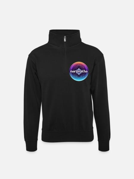 Christ Is Coming Soon - Unisex sweater with zip collar - black