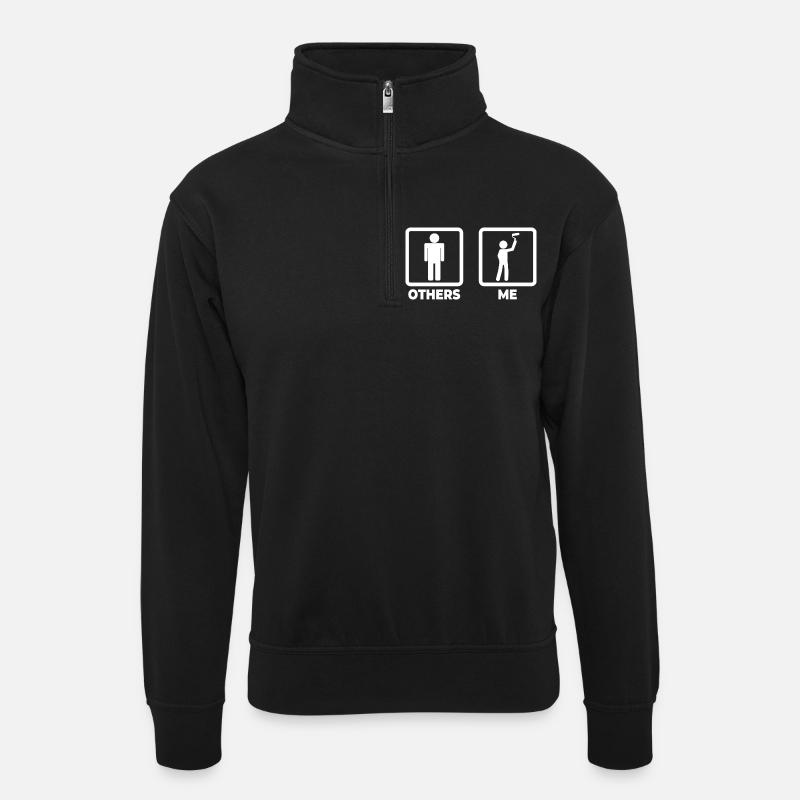 Vie de peintre en bâtiment - Sweat col montant zippé unisexe - noir