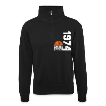 50th Anniversary 1974 Limited Edition Basketball - Unisex sweater with zip collar - black - Front