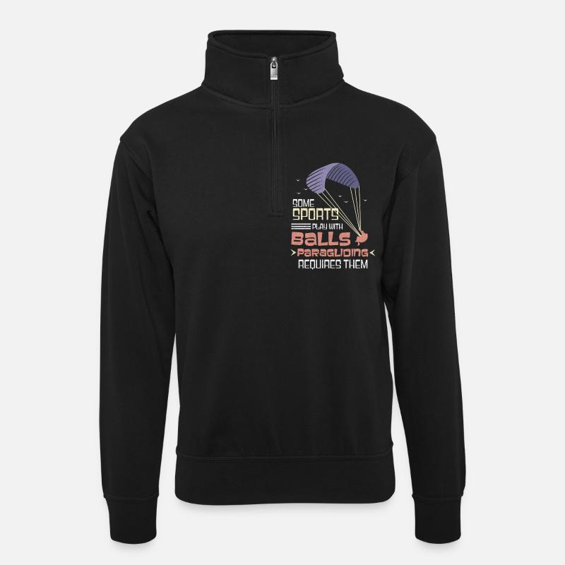 Le courage de voler - Sweat col montant zippé unisexe - noir