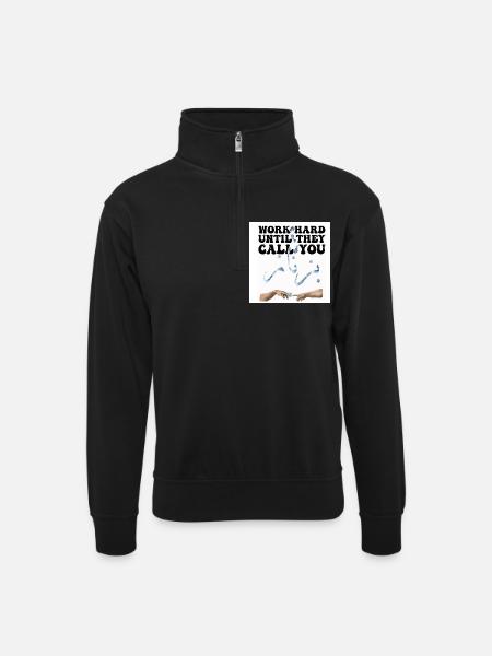 Motivation Work Money - Unisex sweater with zip collar - black