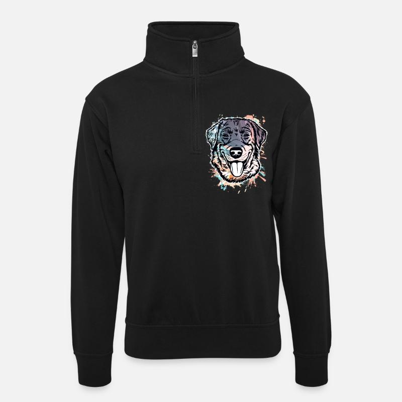 Labrador Retriever - Sweat col montant zippé unisexe - noir