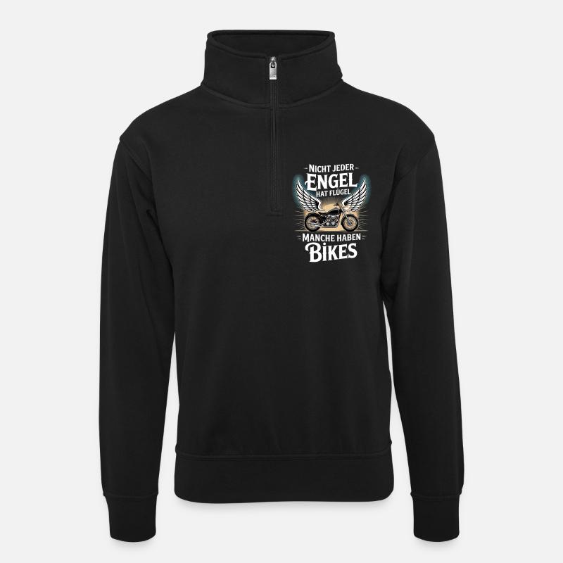Anges sans ailes – Vélos - Sweat col montant zippé unisexe - noir