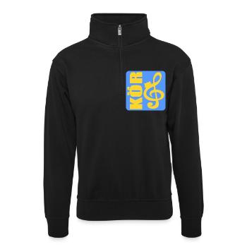 ANTRIEBSKATZE - Unisex Pullover mit Zip-Kragen - Schwarz - Vorne