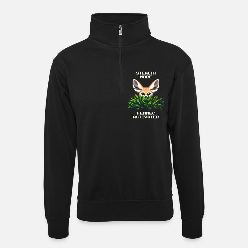 Stealth Mode – Fennec Enabled | Fennec - Unisex sweater with zip collar - black