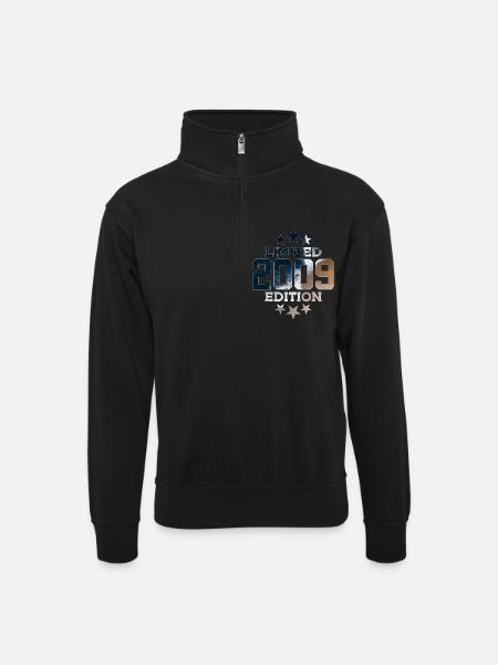 ÉDITION LIMITÉE 2009 17E ANNIVERSAIRE - Sweat col montant zippé unisexe - noir