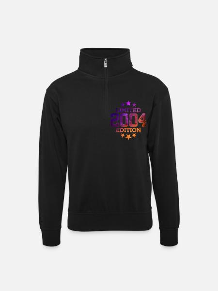 LIMITED EDITION 2004 22ND BIRTHDAY - Unisex sweater with zip collar - black
