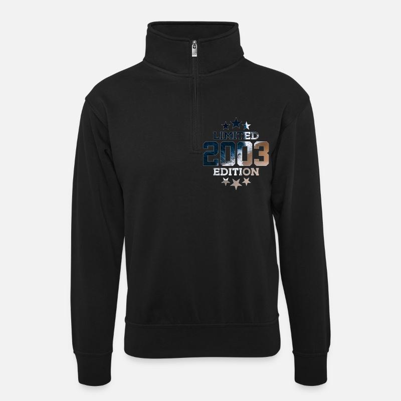 ÉDITION LIMITÉE 23E ANNIVERSAIRE 2003 - Sweat col montant zippé unisexe - noir