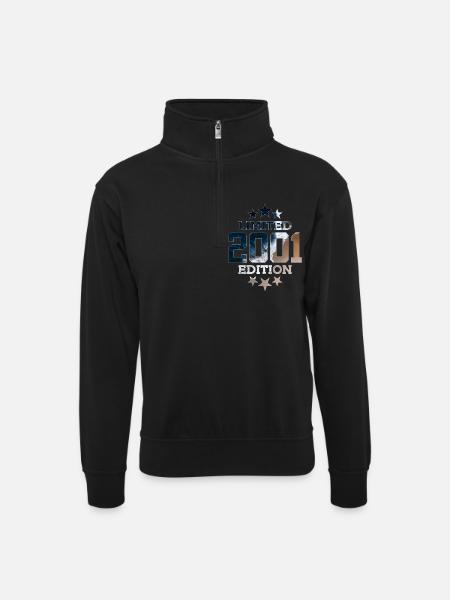 EDIZIONE LIMITATA 25° COMPLEANNO 2001 - Maglia unisex con colletto con zip - nero