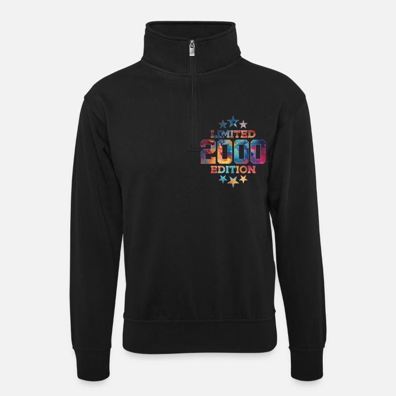 ÉDITION LIMITÉE 26E ANNIVERSAIRE 2000 - Sweat col montant zippé unisexe - noir