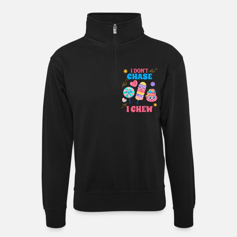 Candy Squad Süßigkeiten Crew Gift - Unisex sweater with zip collar - black