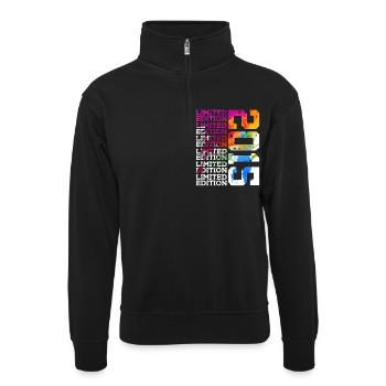 LIMITED EDITION 2015 11 JAHRE 11. GEBURTSTAG - Unisex Pullover mit Zip-Kragen - Schwarz - Vorne