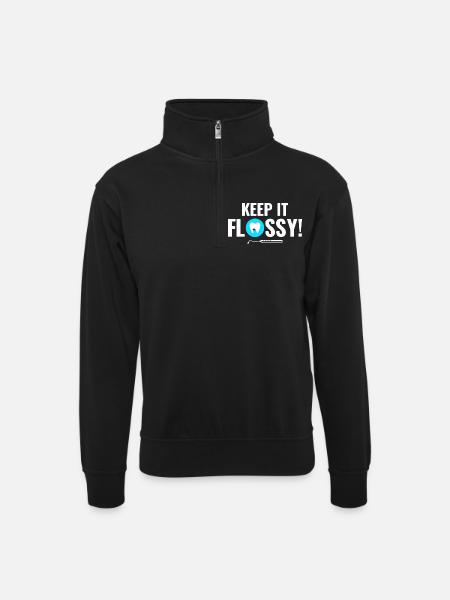 Mouth Engine Care Dentist Team  - Unisex sweater with zip collar - black