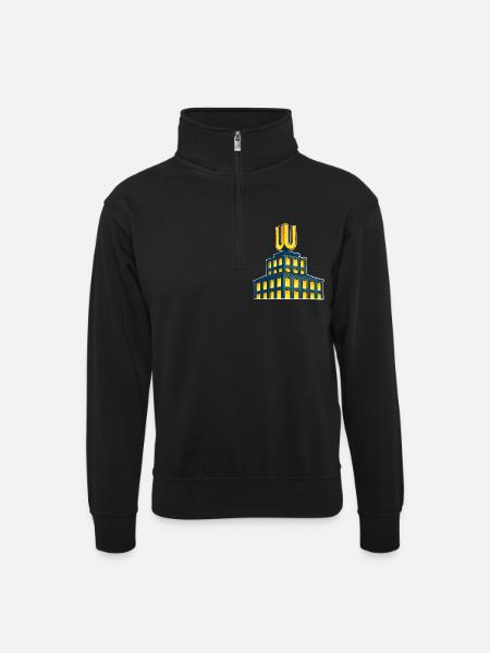 Dortmund U - Unisex Pullover mit Zip-Kragen - Schwarz
