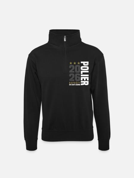 Certified Foreman 2026 - Unisex sweater with zip collar - black