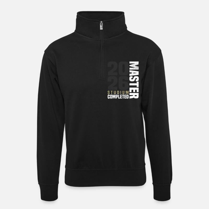 Master's degree 2026 - Unisex sweater with zip collar - black