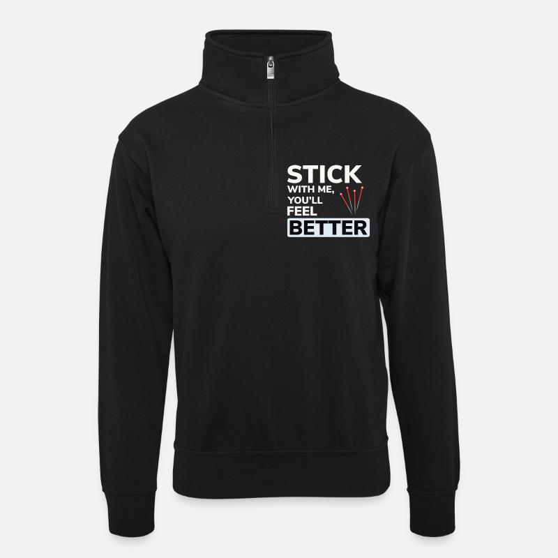 Licensed TCM Practitioner Expert Health  - Unisex sweater with zip collar - black