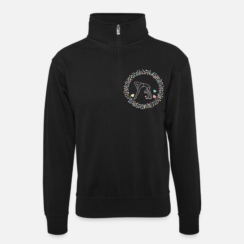 Gymnastics Gymnastics Gymnast Acrobatics Gift - Unisex sweater with zip collar - black