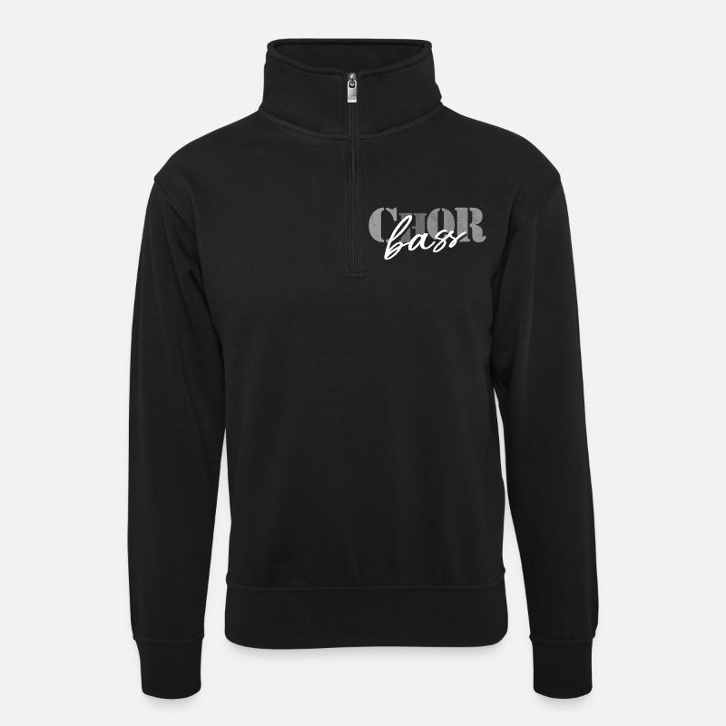 Basse de chœur - Sweat col montant zippé unisexe - noir