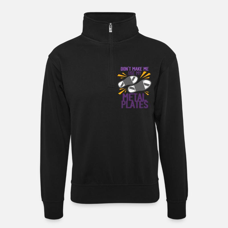 Stepptanz Stepptänzer Stepptänzerin Stepper - Unisex Pullover mit Zip-Kragen - Schwarz