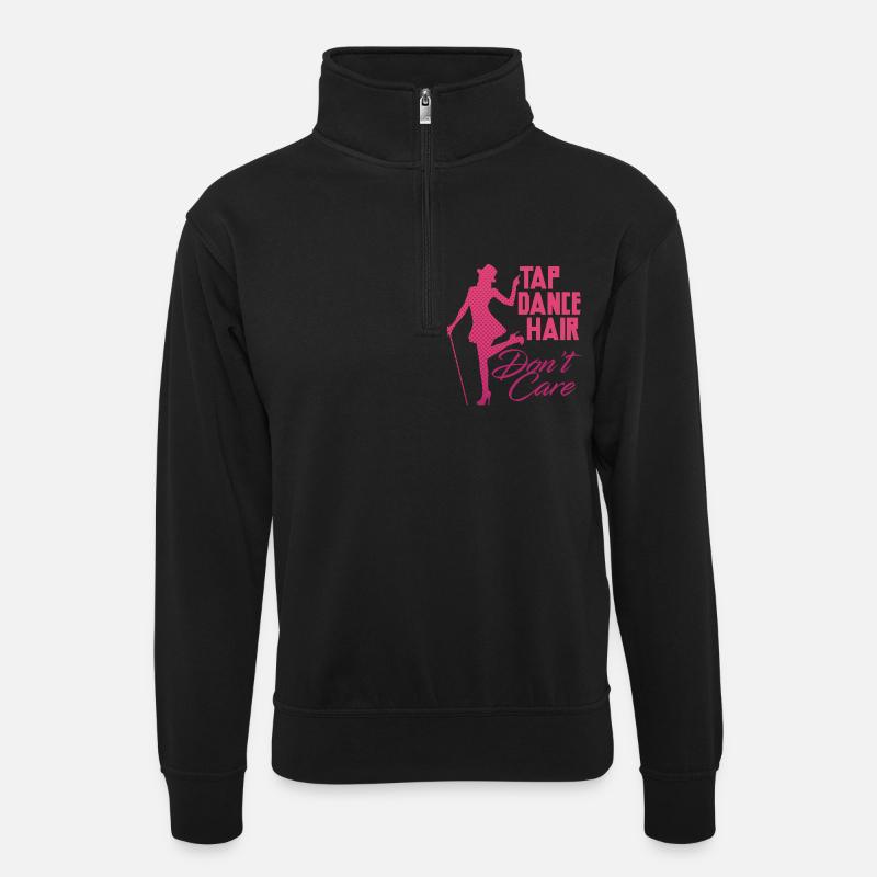 Stepptanz Stepptänzer Stepptänzerin Stepper - Unisex Pullover mit Zip-Kragen - Schwarz