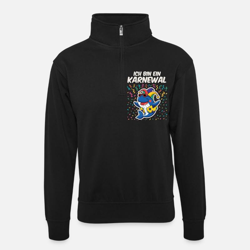 I'm a carnival - Unisex sweater with zip collar - black