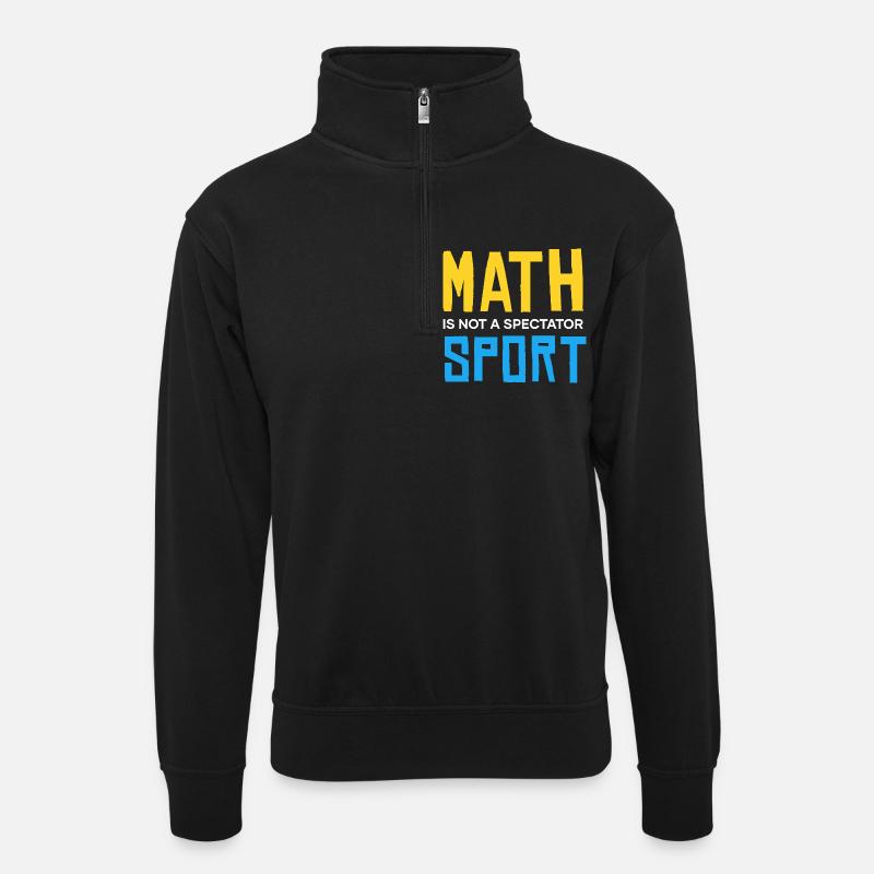 La matematica non è uno sport da guardare - Maglia unisex con colletto con zip - nero