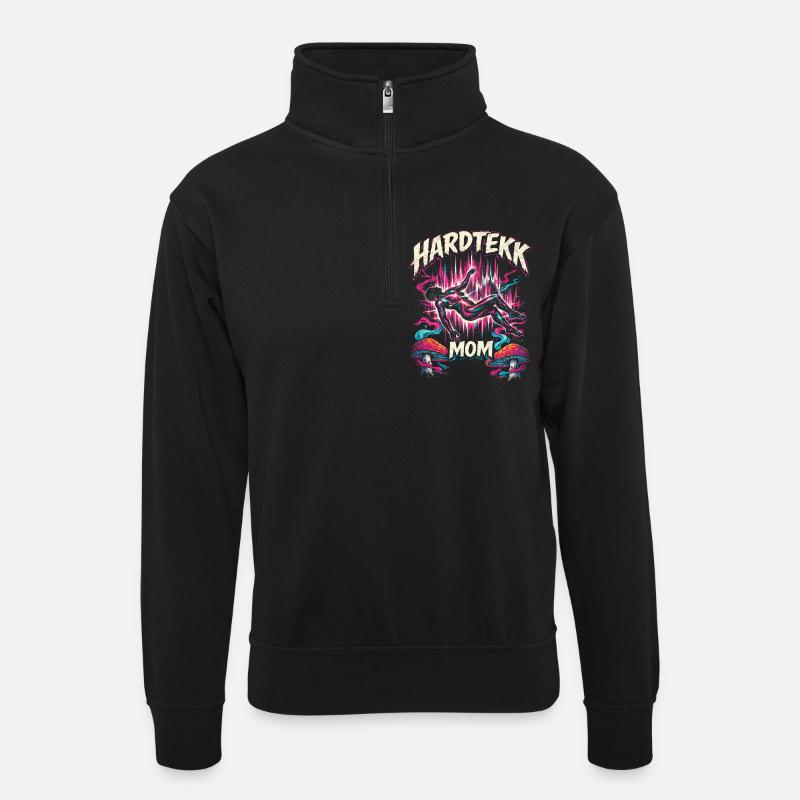 Hardtekk Mom Tekke East Germany - Unisex sweater with zip collar - black