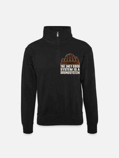 Sound System Reggae - Sweat col montant zippé unisexe - noir