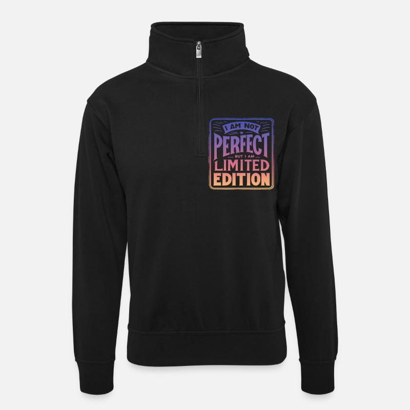 Edizione numerata - Maglia unisex con colletto con zip - nero