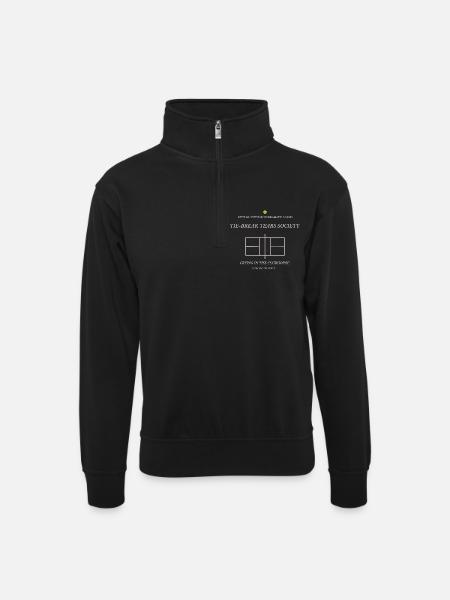 Tie-Break Tears Society Tee - Unisex Pullover mit Zip-Kragen - Schwarz