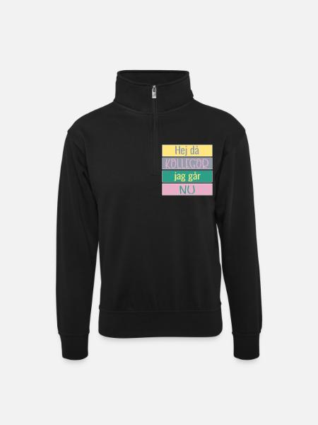 Goodbye colleagues - Goodbye - Unisex sweater with zip collar - black