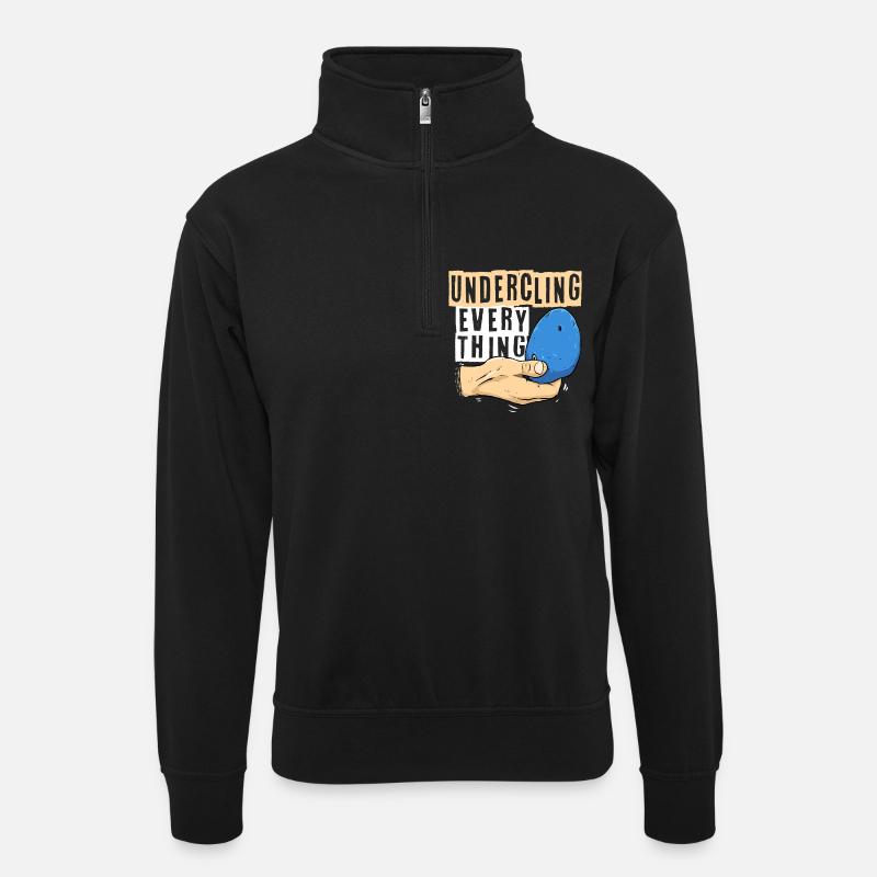 Indoor Climbing Indoor Climbing - Unisex sweater with zip collar - black