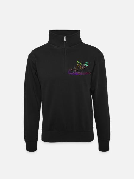  Marimbist Percussion Section Marching Band Pit - Unisex sweater with zip collar - black