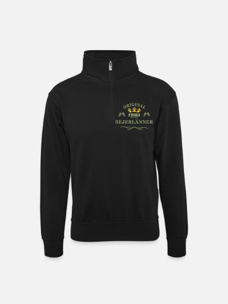 Original Sejerlänner Siegerländer - Unisex Pullover mit Zip-Kragen - Schwarz