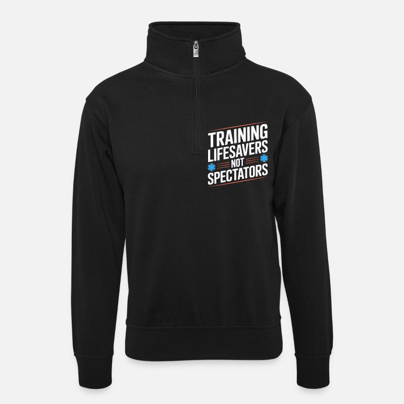 Paramedic Training Lifesavers Emergency Services - Unisex sweater with zip collar - black