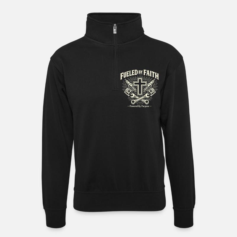 Faith Schrauber - Sweat col montant zippé unisexe - noir