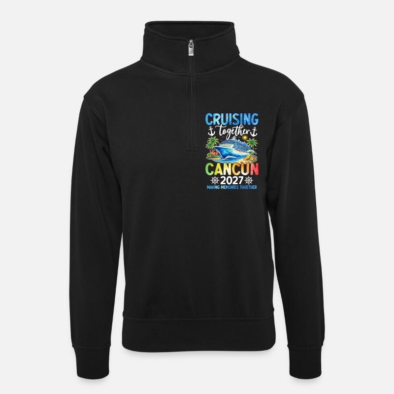 Croisière ensemble Cancún 2027 - Sweat col montant zippé unisexe - noir