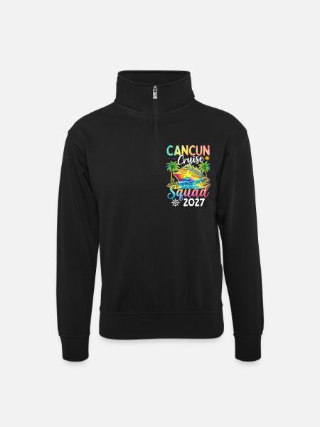 Cancun Cruise Squad 2027 - Unisex sweater with zip collar - black