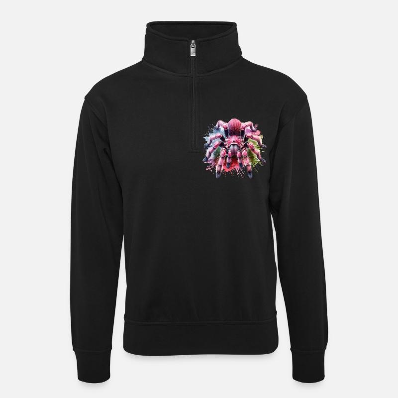 Chile Tarantula Gift - Unisex sweater with zip collar - black