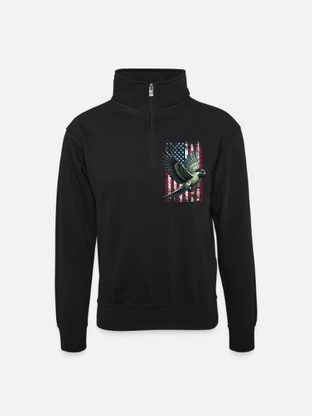 Nanday Conure US Nandays Parakeet - Unisex sweater with zip collar - black