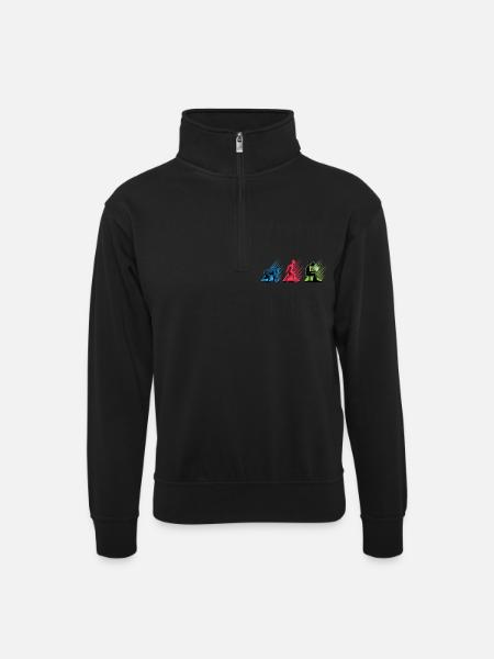 Programmers – Coding Developers & Computer Scientists - Unisex sweater with zip collar - black