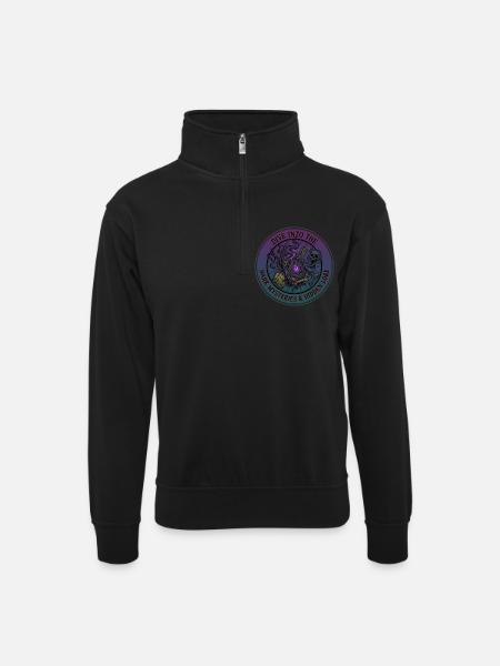Romance sombre - Sweat col montant zippé unisexe - noir